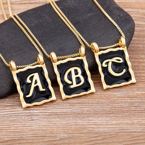 New Arrival Women Men Initial Letter Necklace