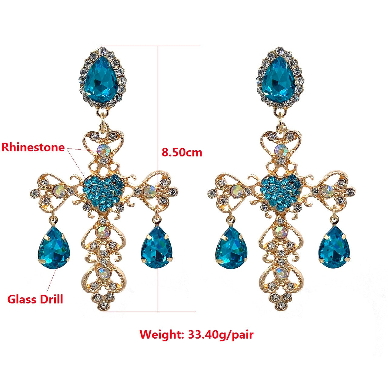 Cross Dangle Drop Earrings for Women