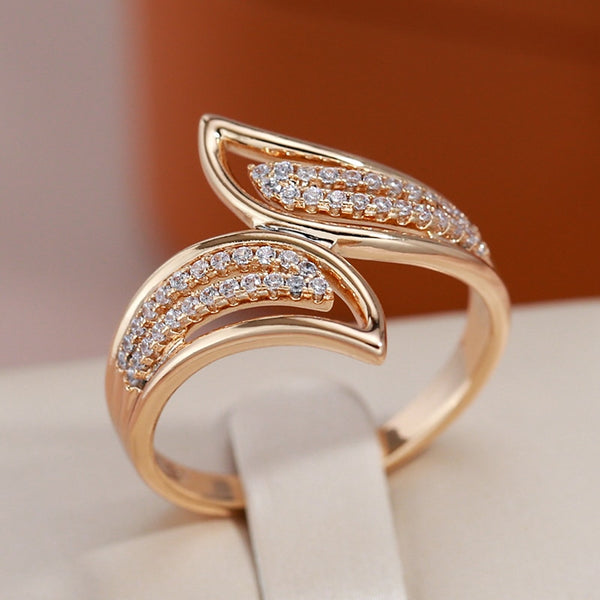 Personality Cross Design Double Zircon Rings