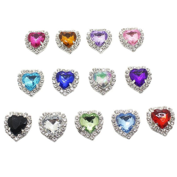 10pcs/lot 18MM Rhinestone Buttons for Craft Handicraft Snap Flat Back Buttons