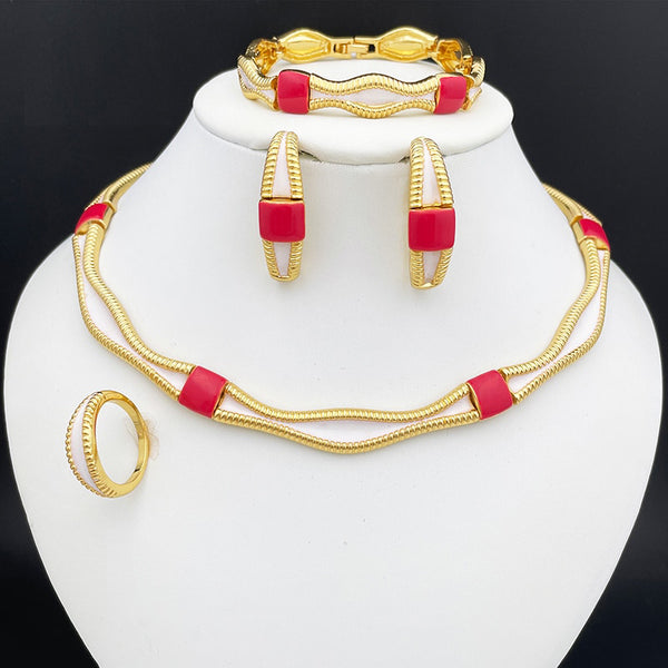 Colorful Jewelry Set Necklace For Women nigérian Bridal Jewelry Set