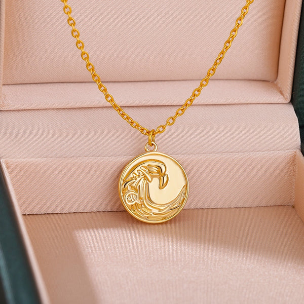 Trend Coin Wave Necklaces For Women