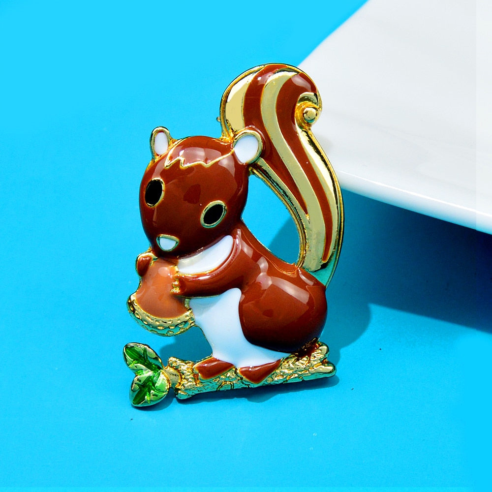 Squirrel Brooch