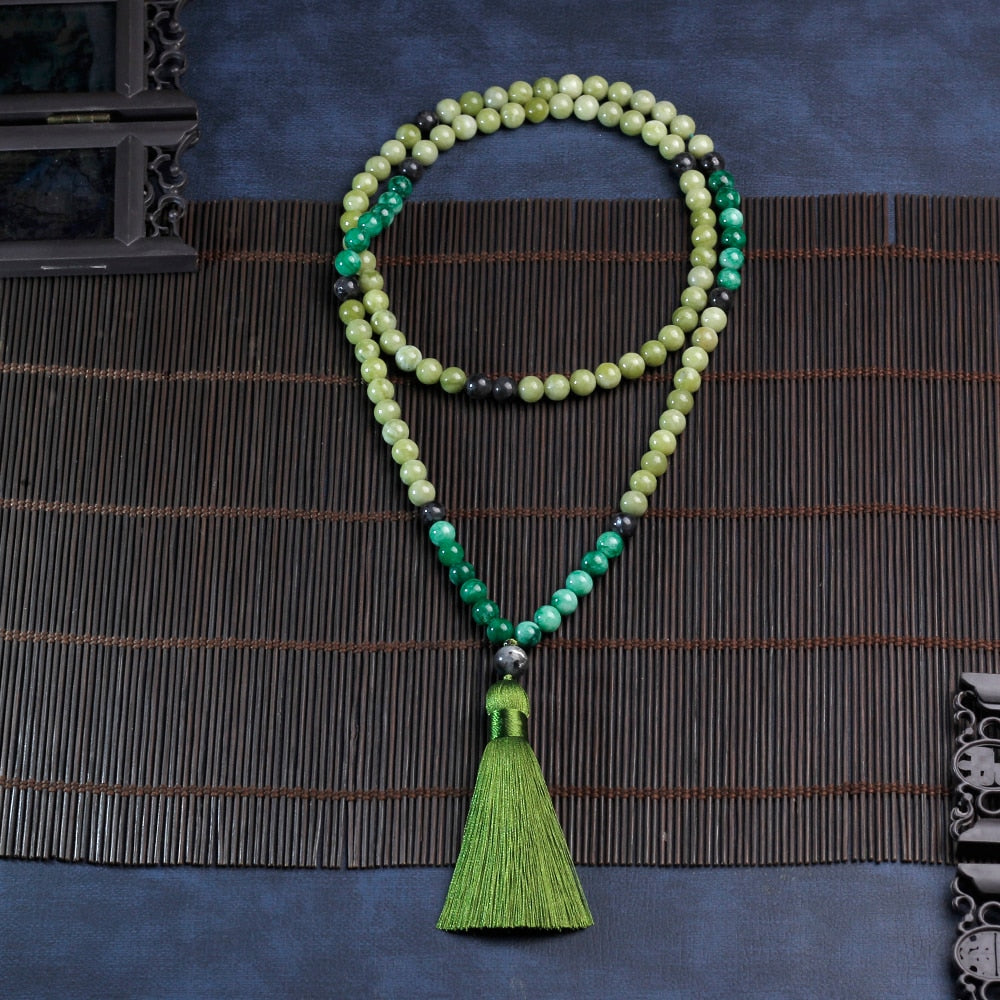 108 Mala Female and Male granite Necklace