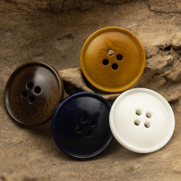 Round Corozo Buttons With Raised Edge for Casual Suit Shirt Jacket Coat Linen botton