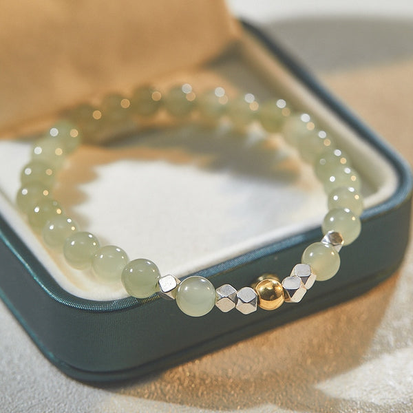 Original simple natural Hetian jade bracelet for women