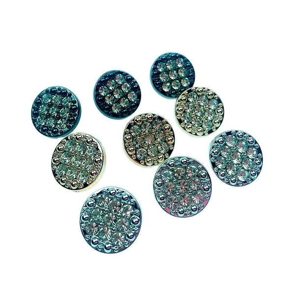 20PCS 17mm New Overcoat Sweater Buttons Shank With Rhinestones DIY Apparel Sewing Accessories