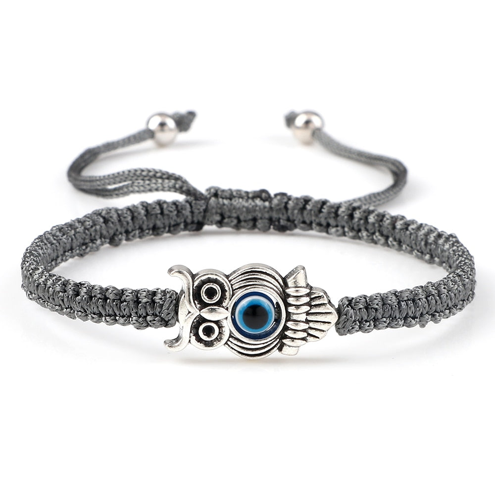 Owl Animal Pendant Braided Bracelets