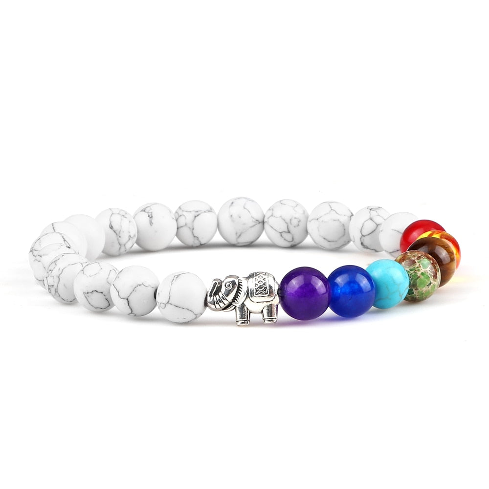 Classic 7 Chakra Reiki Healing Bracelets Buddha Head Charm Bracelet For Women Men