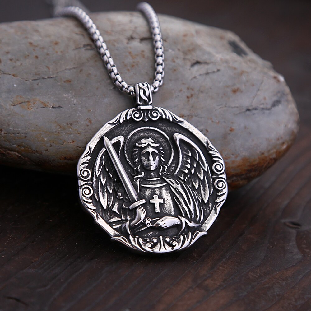 Vintage Classic Saint Michael Angel Pendant