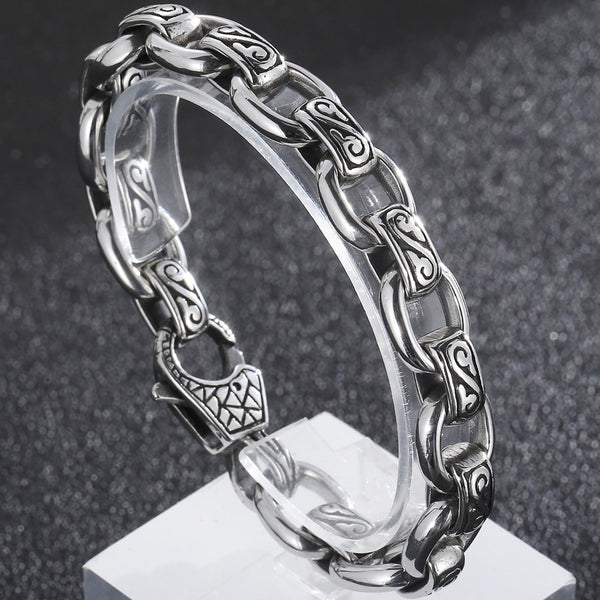 Vintage Stainless Steel Link Chain Man Bracelet for Men