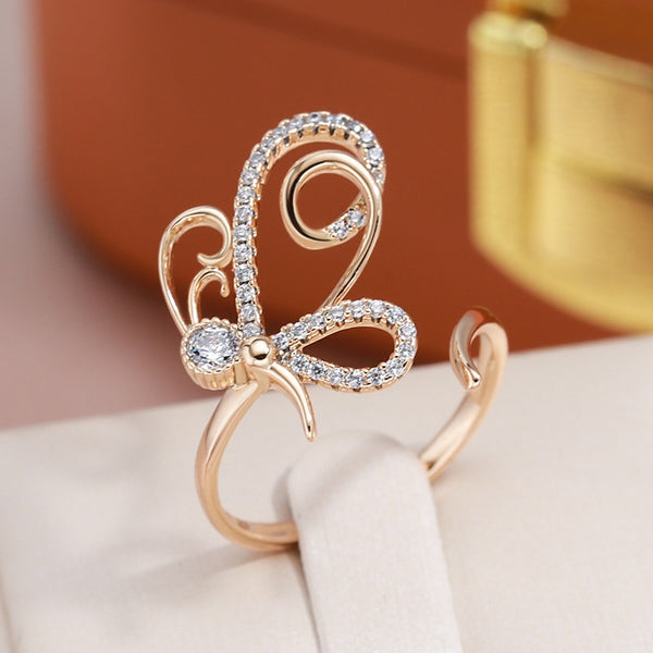 Personality Geometric Design Bling Zircon Open Rings