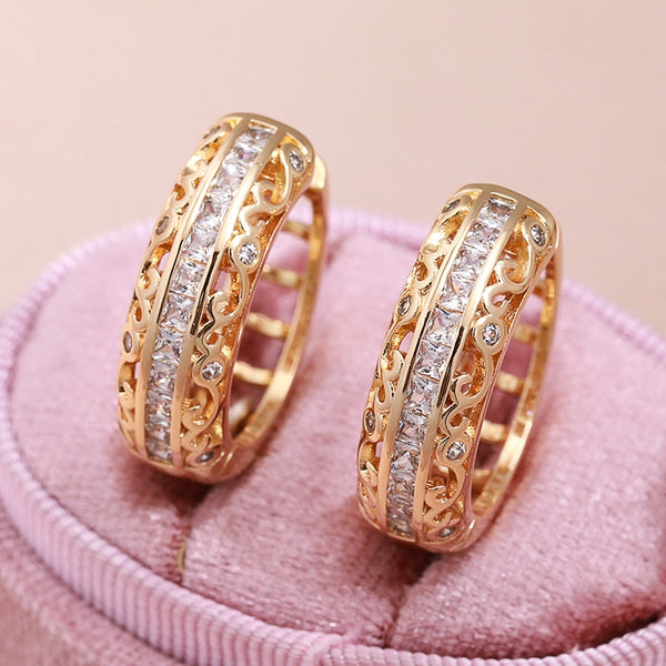 New 585 Gold Hoop Earrings for Women