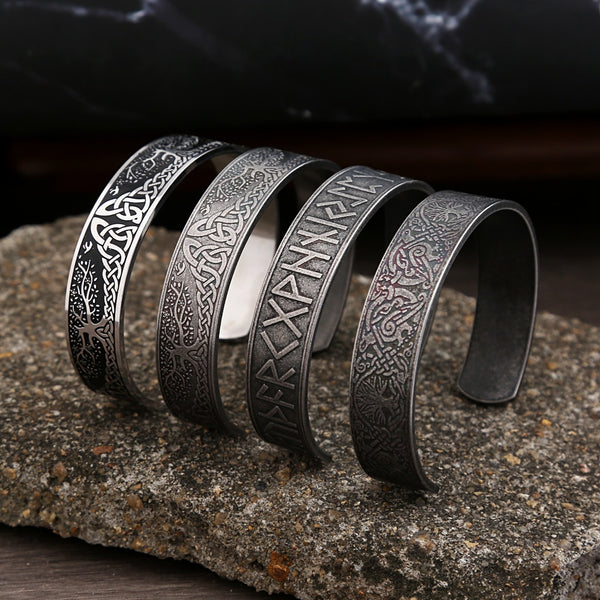 Vintage Viking Stainless Steel Bracelet For Men Women Tree Of Life Bracelets