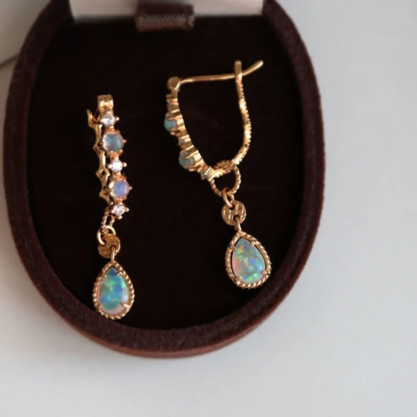 Fashion Style Colorful Opal Drop Earrings for Women