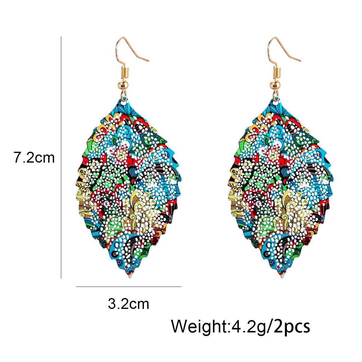 New Fashion Metal Leaf Drop Earrings Hollow Out Earrings For Women