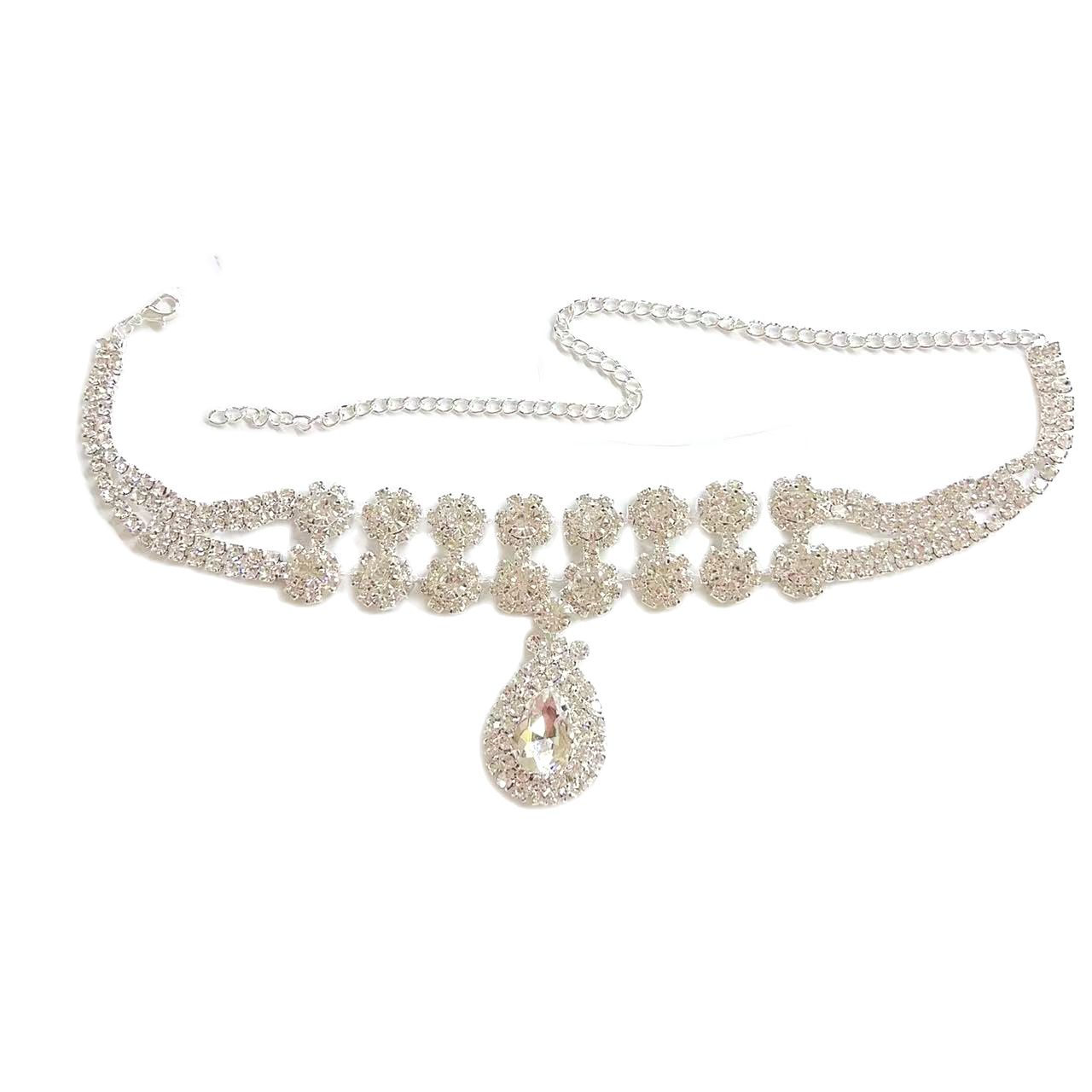 Fashion Luxury Double row Crystal Necklace Women