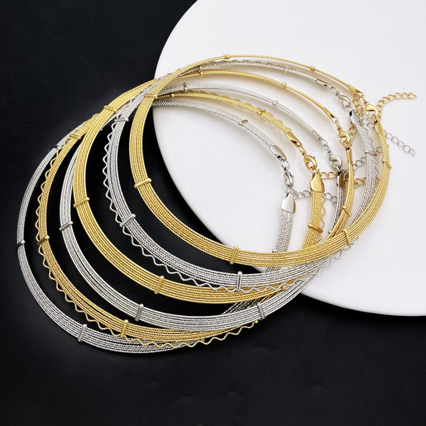 Fashion Jewelry Gold Color Necklace Silver Color Necklace For Women