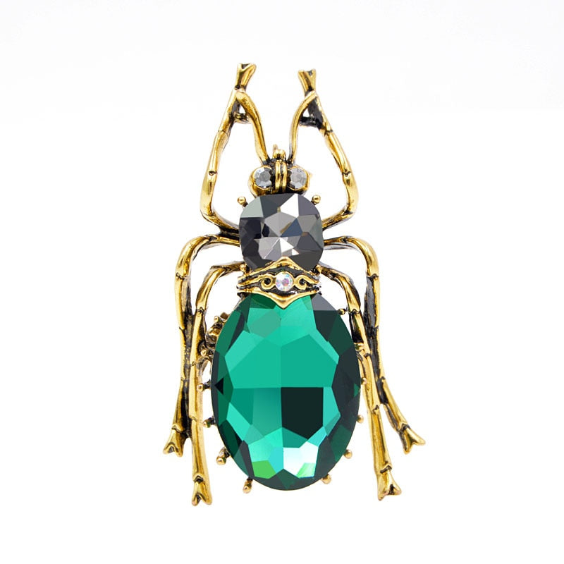 3 Colors Available Crystal Large Beetle Brooches for Women