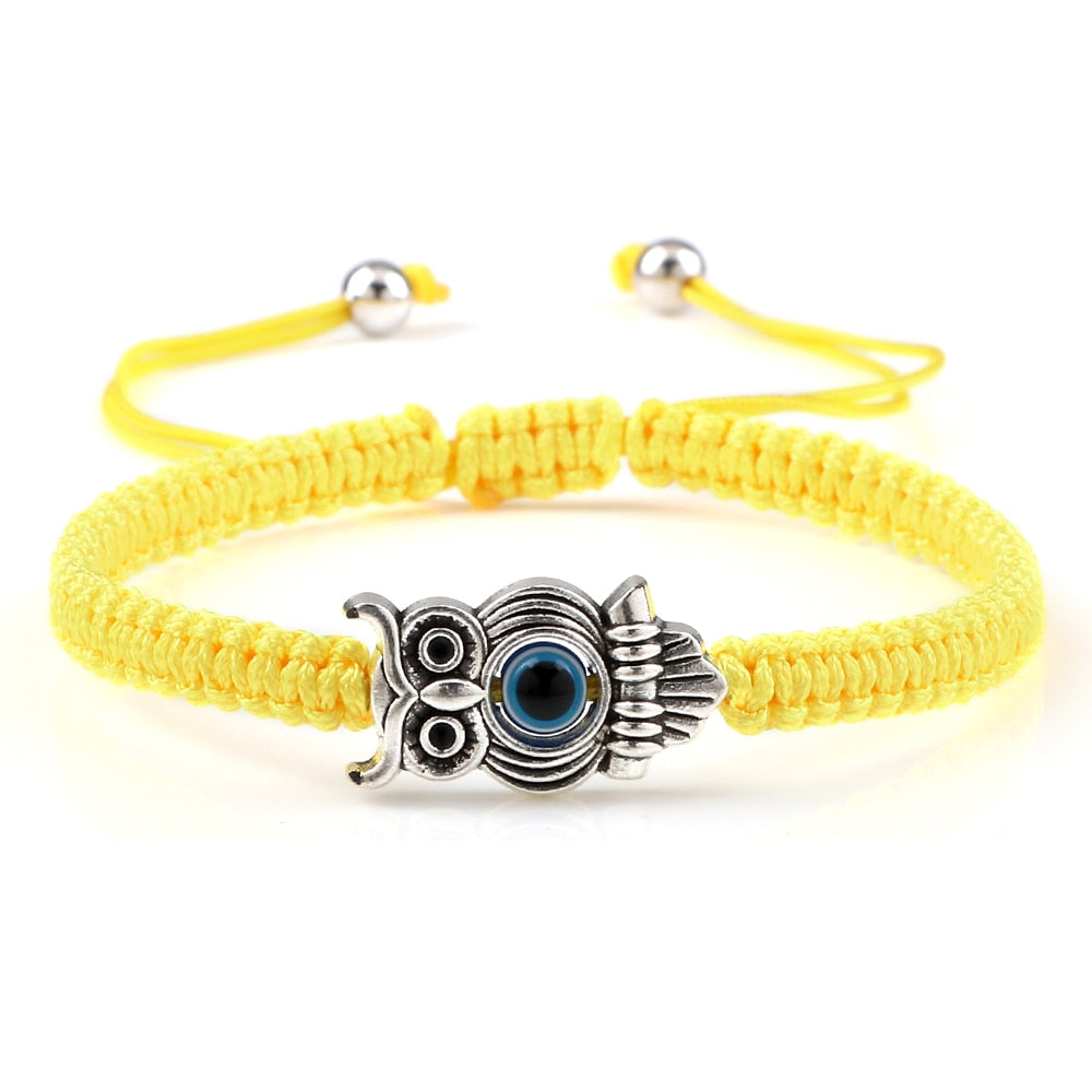 Owl Animal Pendant Braided Bracelets