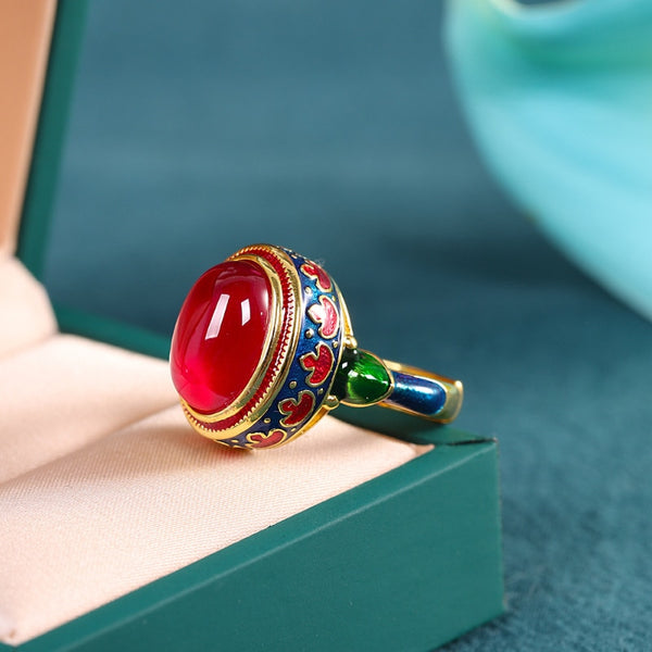 Original ancient gold craftsmanship natural carnelian rings for women