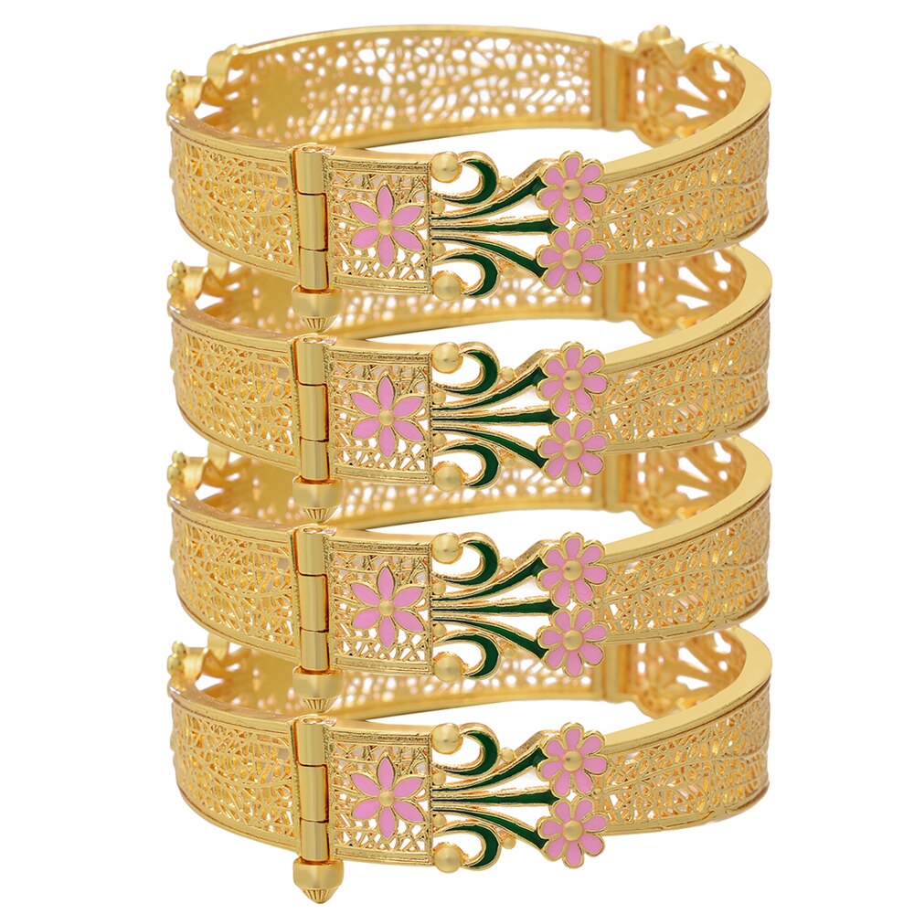 Dubai Gold Color Bangles For Women Girls Dubai Wedding Africa Bridal Bangles