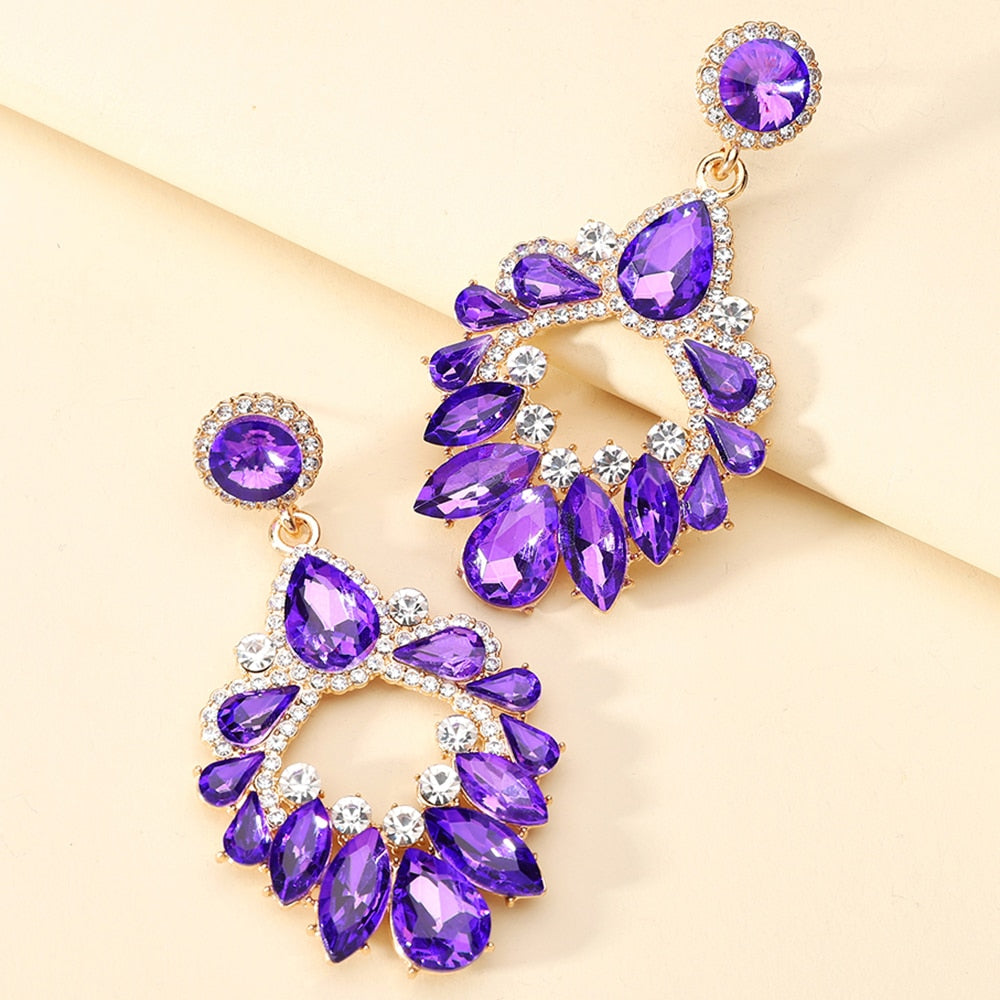 Luxury Design Chandelier Large Dangle Drop Earrings For Women