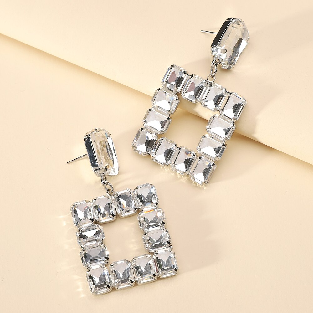 New Square Big Dangle Earrings For Women