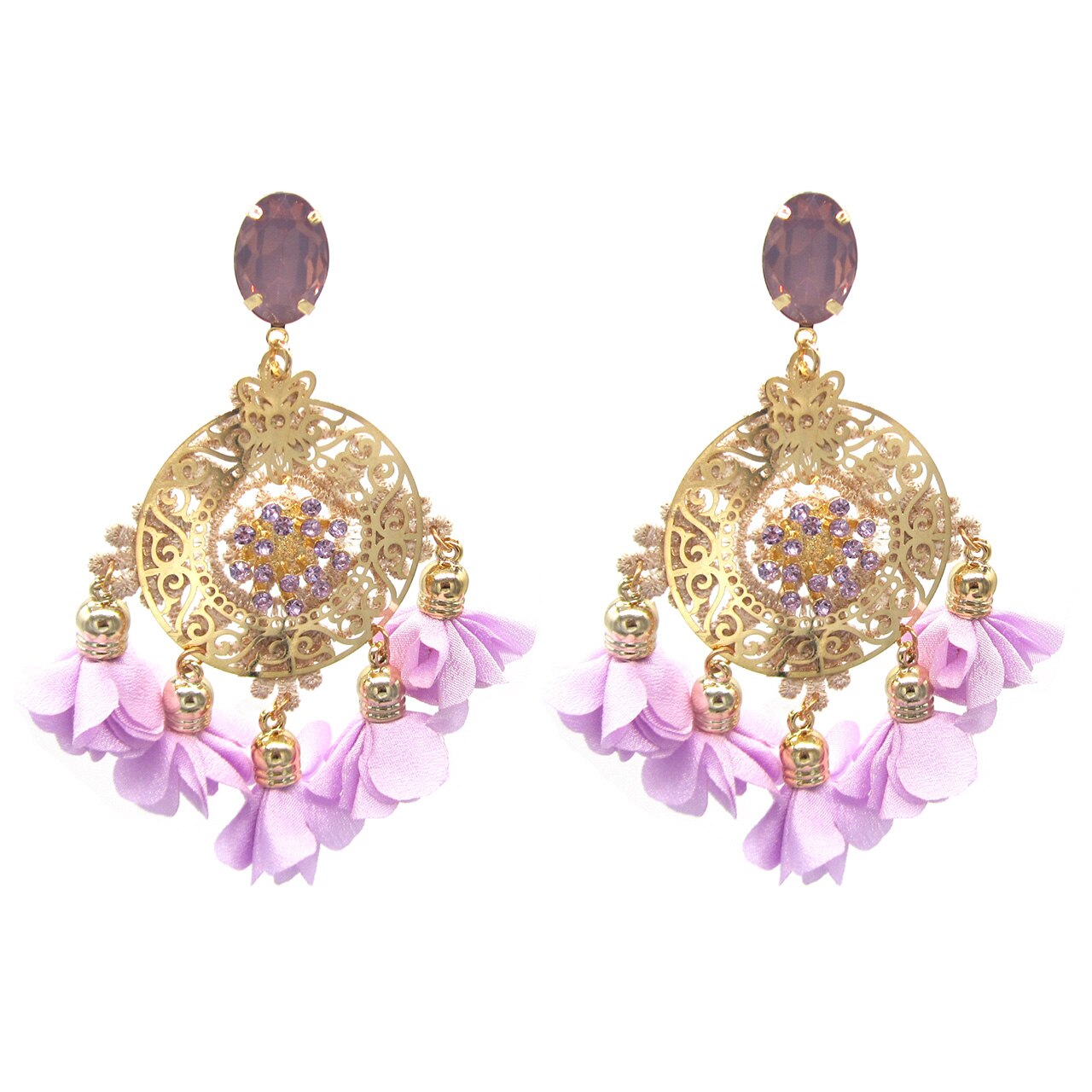 Statement Big Earrings for Women Boho Flower Dangle Earring