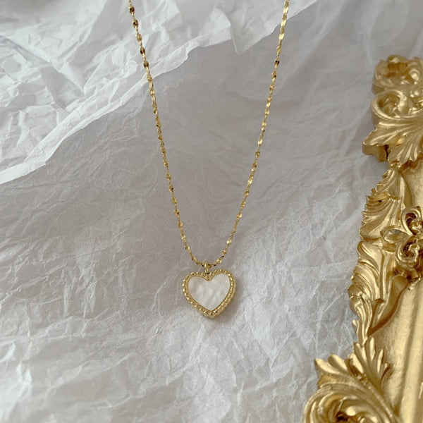 Stainless Steel Gold colour  OF  Heart Pendant Necklace