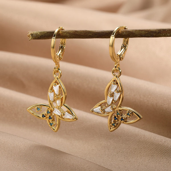 Butterfly Shape Stainless Steel Earrings For Women