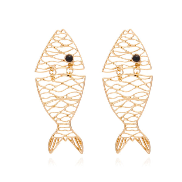 Vintage Fish-shaped Dangle Earrings for Women