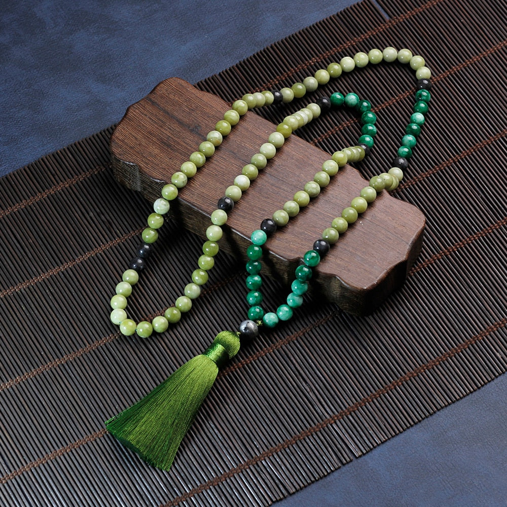 108 Mala Female and Male granite Necklace