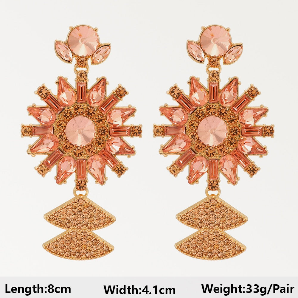 Romantic Fashion Pink Series Set Dangle Earrings For Women