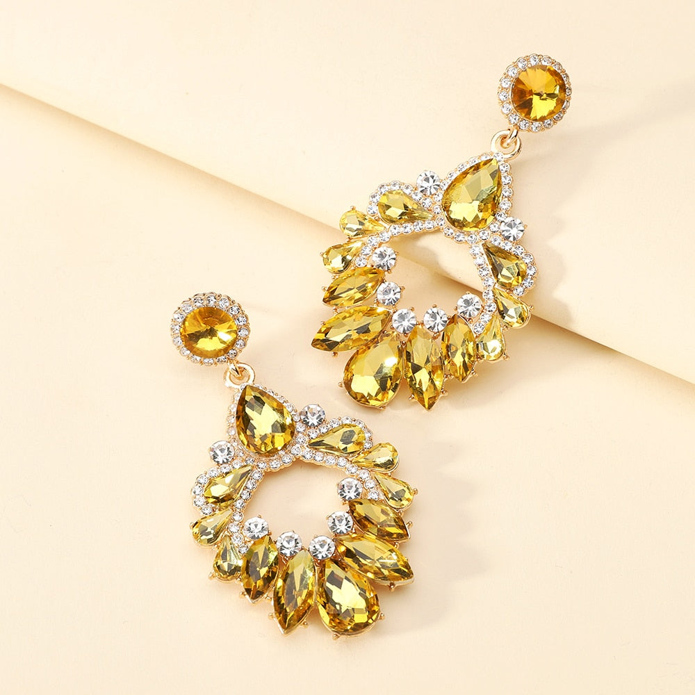 Luxury Design Chandelier Large Dangle Drop Earrings For Women