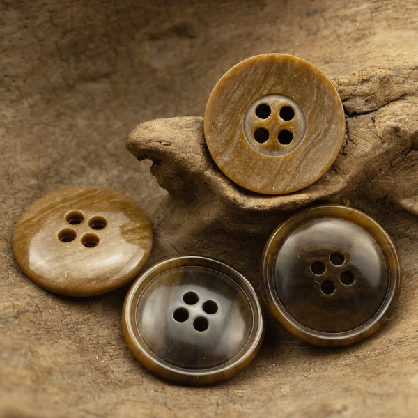 Wood Imitation Urea Buttons for Casual Clothing High Quality Shiny Buttons 15mm/20mm