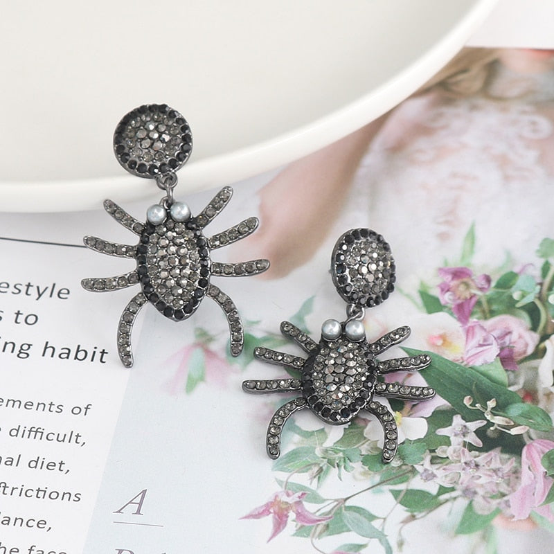 Cute Spider Halloween Earrings High Quality Vintage Pearl pumpkin Earrings Jewelry For Women