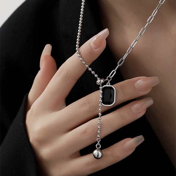 316L Stainless Steel Zircon Necklace For Women