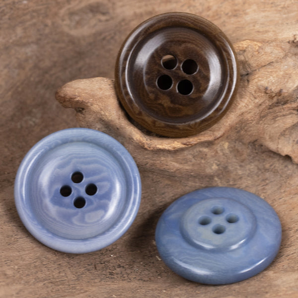 6pcs/lot Retro Sky Blue Corozo Buttons