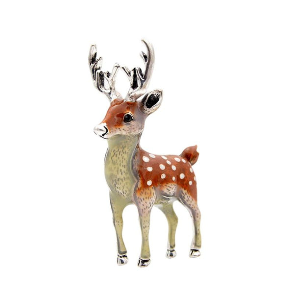 3 Colors Available Cute Small Deer Brooches for Women