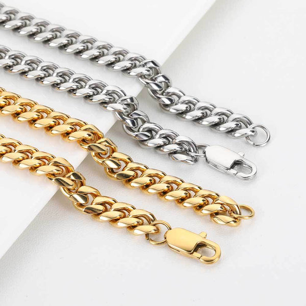 10mm Stainless Steel Curb Cuban Link Chain