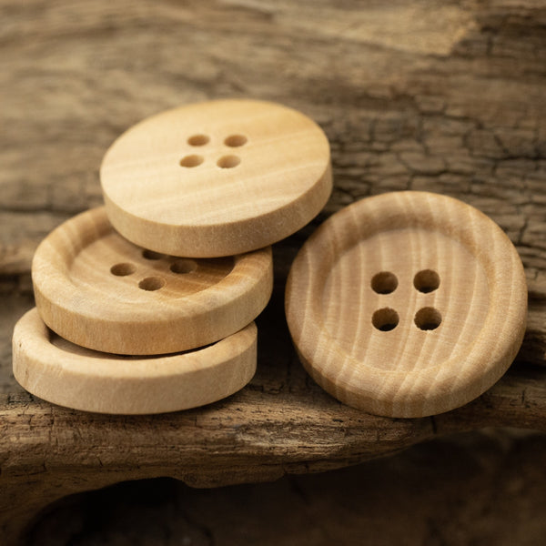 11.5mm-30mm Solid Eco Poplar Wooden Button