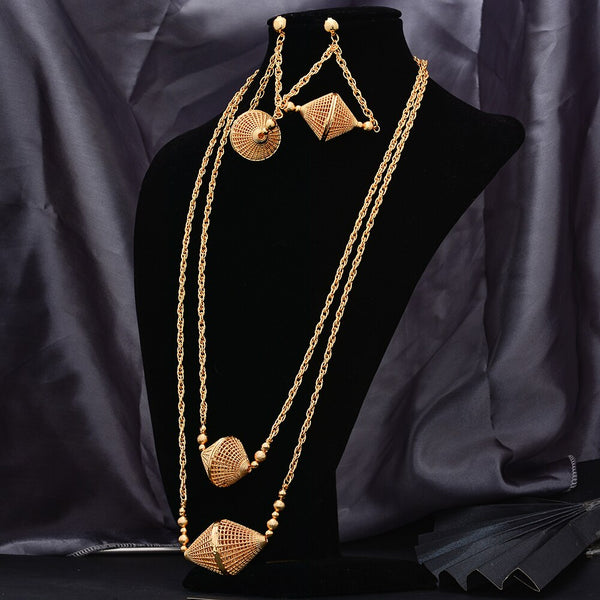 Ethiopian jewelry Set For Women Girls Dubai gold color jewelry sets