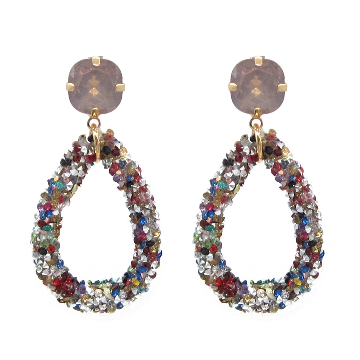 Fashion Multicolor Pendant Resin Earrings For Woman Classic Glamour Trend Jewelry