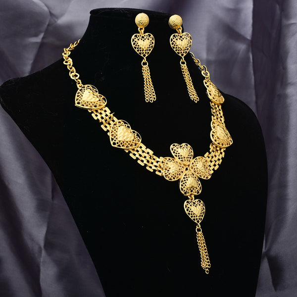 Nigerian Wedding African Flower Jewelry Set Woman