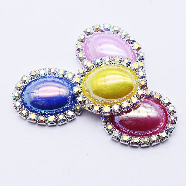 New10Pcs/Set Of Colored Diamond Metal Buttons DIY  Accessories