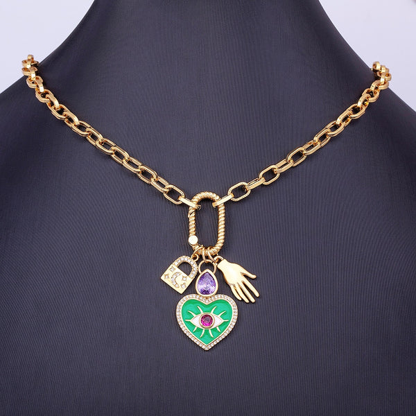 8 Styles Gold Color Thick Clavicle Chain Necklace