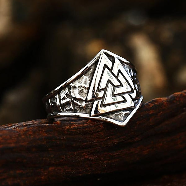 Vintage Nordic Viking Valknut Rings For Men Women