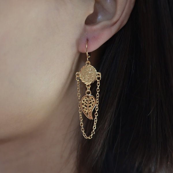 Gold Color  Copper Earrings For Women Girls