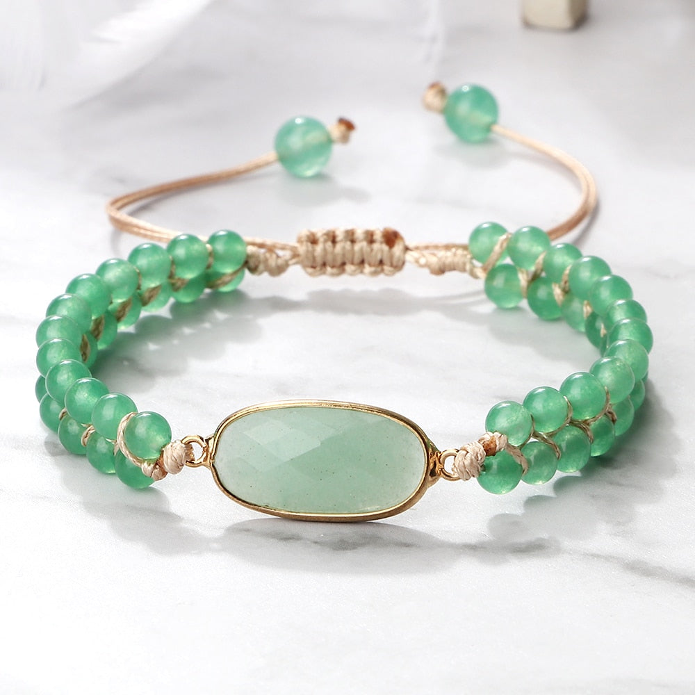 Bohemian Natural Gem Stone Bracelets For Women